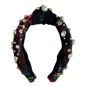 💋 Lele Sadoughi Tartan Plaid Embellished Headband